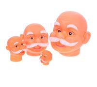 UPKOCH 4 Pezzi Testa Babbo Natale in Vinile per Lavoretti di Natale | Set Multiformato, Aspetto Realistico e Dettagliato, per Decorazioni Stagionali, Centrotavola e Pareti