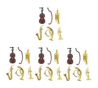 UPKOCH 4 Set mini strumento musicale mini musicale figurine di strumenti musicali in plastica violino ornamento decorazioni di trombe in miniatura minisassofono domestico tromba cosa
