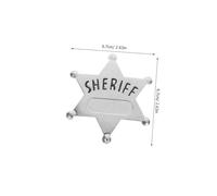 UPKOCH 4 Spille Distintivo Sceriffo Punte Accessori Costume Western per Feste Halloween e Cosplay Leggere e Resistenti Design Autentico e