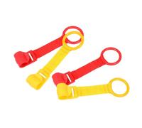 UPKOCH 4pezzi Anelli Da Tirare Per Bambino Bambina Per Lettino e Recinto Per Bambini in Plastica e Tessuto Per Imparare a Stare in Piedi