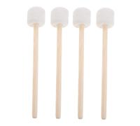 UPKOCH 4pezzi Bacchette per Grancassa in Feltro con Manico in Legno Naturale per Batteria e Percussioni Adatte Bande Scolastiche e Orchestre