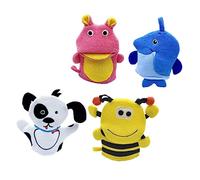 UPKOCH 4pezzi Guanti Da Bagno Per Ragazzo Ragazza Ragazza Esfolianti Per Doccia Animali e Cartoni Animati Leggeri e Compatti Per Rimuovere Grasso e Cellule Morte Lasciare La Liscia e Lumi