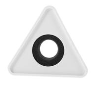 UPKOCH 4pezzi Microfono Triangolare Portatile Abs Con Logo Personalizzabile Stazione Di Intervista Design Compatto e Leggero Colore Bianco Per Eventi e Conferenze