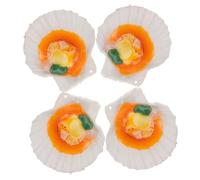 UPKOCH 4pezzi Modelli Di Di Mare Realistici Simulazione Di Scampi e Cozze Per Gioco Fotografia e Decorazione Accessori Per Eventi e Feste