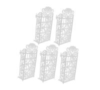 UPKOCH 5 Miniature Doll Shoes Rack Plastic Hollow Out Dollhouse Furniture For High Heel Boots Sandals Compact Vintage Display Cabinet For Girl Playset Accessories