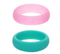 UPKOCH 5 Pezzi Anelli in Silicone Alimentare Glitterati Unisex, Anelli Elastici Leggeri per Uomo e Donna, Accessori Moda Casual Adatti per Uso Quotidiano e Regali Colore Colore Casuale