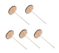 UPKOCH 5 Pezzi Base in Legno per Mini Rustico per Decorazioni | Struttura Rotonda in Legno Naturale, Montaggio Semplice a Innesto, per Alberi Fai e Centrotavola