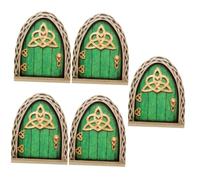 UPKOCH 5 Pezzi Decorazione delle Porte delle Fiabe in Legno Mini Arredamento fatato all'aperto Piccola Porta delle Fate Porta Fata degli Alberi Porta fatata per Albero di Legno