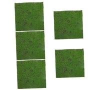 UPKOCH 5 Pezzi Tappeto Erboso Artificiale per Microlandscape Erbetta Sintetica per Decorazioni Esterni e Resistente AI e Facile da Trasportare