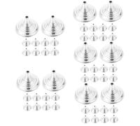 UPKOCH 5 Set Supporti Per Bandiere Mini Base Rotonda Placcata Per Decorazioni Ufficio Pratici Per Piccole Bandiere 10 Pezzi*5