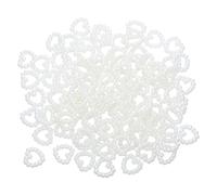 UPKOCH 500 Pezzi Decorazioni Matrimonio Eleganti e Leggere Perline a Forma di Cuore in Resina Bianca per Bridal Shower e Decorazioni Festa Nuziale