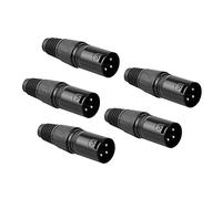 UPKOCH 5pezzi Cavo Audio Xlr Maschio Poli Connettore per Microfono Spina per Amplificatore Cavo di Collegamento per Sintonizzatore Flessibile per Apparecchiature Audio Realizzato