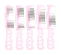 UPKOCH 5pezzi Combinazione Di Pettine Per Parrucca Di Bambola in Plastica Pettine Denti Fini in Metallo Per Capelli Di Bambola in Rosa Pettini in Acciaio Per Districare i Capelli Delle Ba