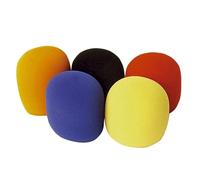 UPKOCH 5pezzi Parabrezze Antivento Per Microfono Da Palco Portatile Coperture in Schiuma Ad Alta Densità Nero Rosso Giallo Arancione e Blu