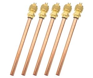 UPKOCH 5pezzi Valvole Di Accesso Al Servizio in Rame Per Sistemi Refrigeranti Compatibili Frigoriferi e Condizionatori d Aria Per Riempimento Refrigerante