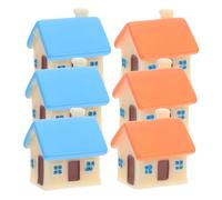 UPKOCH 6 Kit Di Decorazione Mini House Micro Casa Paesaggistica Micro Statua Del Paesaggio Statua Della Casa in Miniatura in Miniatura Resina