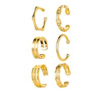 UPKOCH 6 Pezzi Orecchini Donna Dorati Clip Non Perforanti in Rame, Eleganti Accessori le Orecchie per Serate Speciali e Date Night Stili multipli