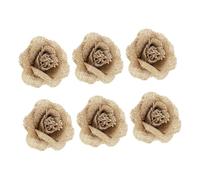UPKOCH 6 Pezzi Ornamenti Floreali Fai da Te per Scarpe e Indumenti, Decorazioni Cerchietti Chioma in Juta Naturali da 8,5 Cm, Accessori Resistenti per Borse e Copricapi Artigianali