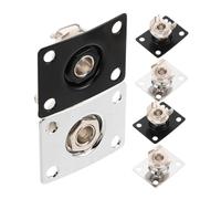 UPKOCH 6 Pezzi Piastra Jack per Basso e Chitarra Elettrica in Presa Audio Quadrata Precisione Uscita Segnale Stabile Design Antimiscoppio con Opzioni Nero e Argento