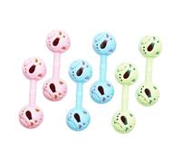 UPKOCH 6 pezzi Sonaglini Manovella per Ragazzo Ragazza Anno Giocattoli Montessori Colorati con Motivo Concavo-convesso Stimolazione Cognitiva e Sviluppo Intelligenza Suono Colore Casuale