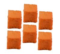 UPKOCH 6 Pezzi Tofu di Pesce Simulato in Pvc per Ristoranti e Case, Modelli Fotografia Realistici Aspetto Naturale e Funzione di Decorazione Cibo Artificiale