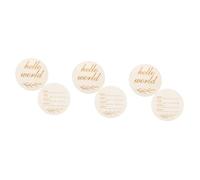 UPKOCH 6pezzi Targhette Annuncio Nascita Legno Per Segni Personalizzati Con Accessori Fotografici Per Annuncio Di Nascita e Crescita Del