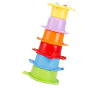 UPKOCH 6pezzi Tazze Impilabili Colorate Tema Oceano Per Ragazzo Ragazza Giocattoli Educativi Per Sviluppare La Visione e La Riconoscenza Dei Colori Tazze Interattive e Resistenti Per
