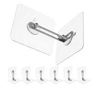 UPKOCH 7 Pezzi Fascia di Sicurezza per Mobili Antiribaltamento Adesivo Resistente in Acrilico e Acciaio Inossidabile per Libreria e Mobile Tv, Design Contemporaneo per Case e
