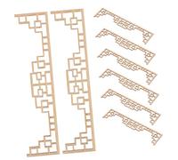 UPKOCH 8 Miniature Chinese Style Wooden Screen Models For Table And Dollhouse Decor Unfinished Diy Craft For Creative Miniature Scenes