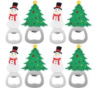 UPKOCH 8 Pezzi Apribottiglie Natalizi Portatile in Silicone E Acciaio Inossidabile Strumento Per Apri Di Bottiglia Di Birra Per Feste Casa Picnic