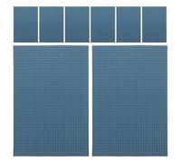 UPKOCH 8 pezzi di piastrelle per pavimenti in miniatura per casette autoadesive, piastrelle per pavimenti in finto mattone 3D, carta da parati adesiva per mini decorazioni per casette blu