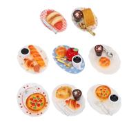 UPKOCH 8 pezzi di tazze da caffè per casa delle bambole, torte, dessert, Set di decorazioni per cucina e cibo in miniatura per casa delle bambole, roba in miniatura per mini cucina fai da te