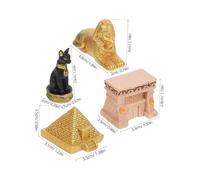 UPKOCH 8 pezzi Figurine Miniature Antico Egitto in Materiale Polimerico Modelli Complesso a Torre con Statua Mitologica e Divinità Decorazioni Micro Paesaggio per Casa Ufficio e Terrario