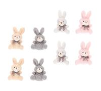 UPKOCH 8 pezzi Portachiavi Coniglio in Peluche Mini Morbido con Nastro Ciondolo per Zaino e Regali Pasqua Accessori Leggeri e Facili da Trasportare