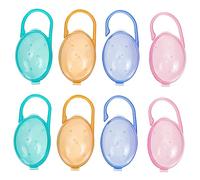 UPKOCH 8pezzi Porta Ciuccio in Plastica Scatola Porta Ciuccio per Ragazza Maniglia Portatile e Leggero Adatto per Viaggi e Uso Quotidiano Facile da Pulire e Sicuro da Colore Casuale