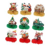 UPKOCH 9pezzi Centrotavola Natalizio Nido Struttura Decorazioni Natalizie per Tavola Oggetti Decorativi Tema Nido Struttura per Allestire Feste di Natale e Decorare La Casa