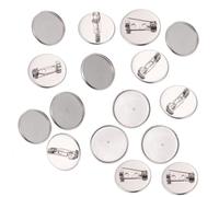 UPKOCH Accessori Per Spille Fai Da Te 20 Pezzi Base Di Sicurezza in Acciaio Inox Vassoio Per Creazione Spilla, Per Gioielli Personalizzati Su Cappotti e Maglioni