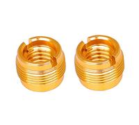 UPKOCH Adattatore a Vite per Supporto Microfono 3/8” a 5/8” in Acciaio Inox 2 Pezzi Colore Oro, Accessori per Clip Microfono Professionale Portatile per Musicisti e Tecnici Audio