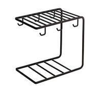 UPKOCH Albero Porta Tazze Porta tazzine da caffè e piattini per 6 tazzine scolapiatti da Cucina in Acciaio Inox (caffè Scuro)