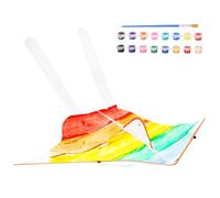 UPKOCH Aquilone Fai da Te per Vernice Acrilica Colorata e Pennello Kit Creativo per Decorare e Volare all Aperto Gioco Artistico per Ragazzi e Ragazze Colore Casuale Colore Casuale