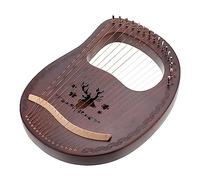 UPKOCH Arpa in Legno Toni per Ragazza Strumento Corde Chiave di Accordatura Lucidato e Squisitamente Lavorato per Principianti e Coltivazione Interesse Musicale