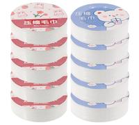 UPKOCH Asciugamani Compressi Monouso in Fibra Vegetale Set 10 Pezzi, Salviette Compresse Leggere e Morbide, Asciugamani Da Viaggio Compatti Per Viso e Corpo, Per Viaggi e Uso Quotidiano