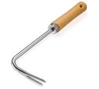 UPKOCH Attrezzo Manuale per Togliere Erbacce in Ferro con Manico in Legno Estrattore per Giardino Multifunzionale per Zappare Dissodare e Rimuovere Radici Utensile Resistente per Orto e