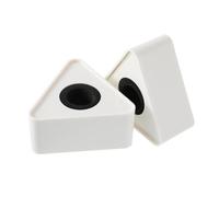 UPKOCH Bandiera Microfono a Forma di Triangolo per Interviste Professionali Stazione Logo Microfonica Portatile Grande Spazio per Stampa Personalizzata, ABS Plastica Resistente, Bianca