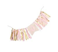 UPKOCH Bandierina Decorativa per Sedia da Pranzo Rosa per Bambina Banner Appendibile per Festa di Compleanno Decorazione Colorata per Party e Foto
