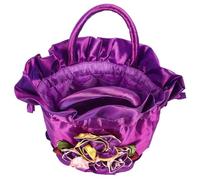 UPKOCH Borsa da Sera Coulisse Floreale per Donna, Pochette Elegante da Sposa in Tonalità Violetta, Borsa Tote Decorativa per Matrimoni e Cerimonie Formali
