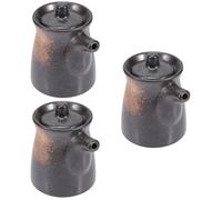 UPKOCH Bottiglia Di Salsa Di Soia in Ceramica Distributore Di Aceto E Olio Contenitore Per Condimenti 4.13X3.35X8.27In Design Igienico Resistente Casa Ristorante Cucina