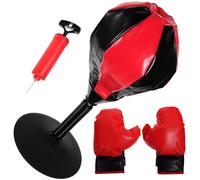 UPKOCH Boxe per Palla da Scrivania e Guanti in PU Resistente Kit Pungiball per Ragazzi e Ragazze Gioco da Tavolo per Allenamento e Sollievo dallo Stress Uso Interno ed Colore Casuale