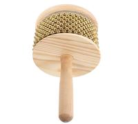 UPKOCH Cabasa a percussione musicale africana - Strumento shaker in metallo con manico in legno - Giocattolo ritmico, piccola cabasa per lezioni di musica per feste di Capodanno