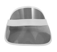 UPKOCH Cappello Protezione UV Parasole Trasparente e Nero in Plastica Buona Ventilazione, Stile Estivo Elegante per Spiaggia e Escursionismo